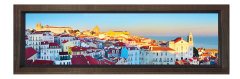Deniz Manzarası Tablosu Kahverengi Ahşap Çerçeve - 200x70