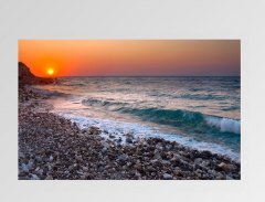 Güneş Batımı Ve Deniz  Tablosu Çerçevesiz - 70x100