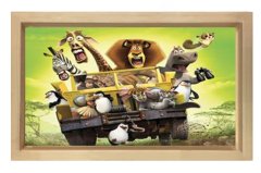Animasyon Film Tablosu Naturel Ahşap Çerçeve - 40x60