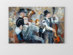 Orkestra Müzisyenler Tablosu Çerçevesiz - 100x150