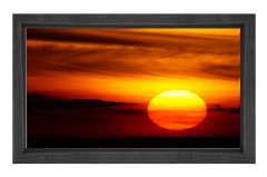 Güneşin Batımı Tablosu Siyah Ahşap Çerçeve - 50x90