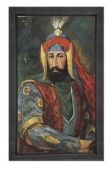 Sultan 4. Murat Tablosu Siyah Ahşap Çerçeve - 50x70