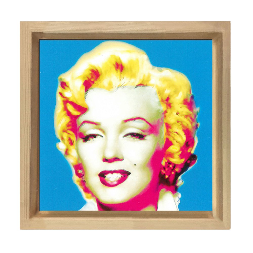Marilyn Monroe Tablosu Naturel Ahşap Çerçeve - 100x100