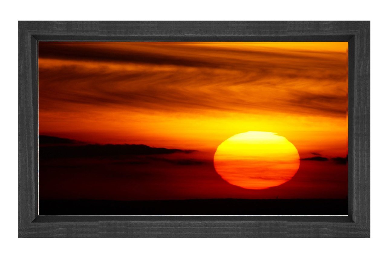Güneşin Batımı Tablosu Siyah Ahşap Çerçeve - 70x100