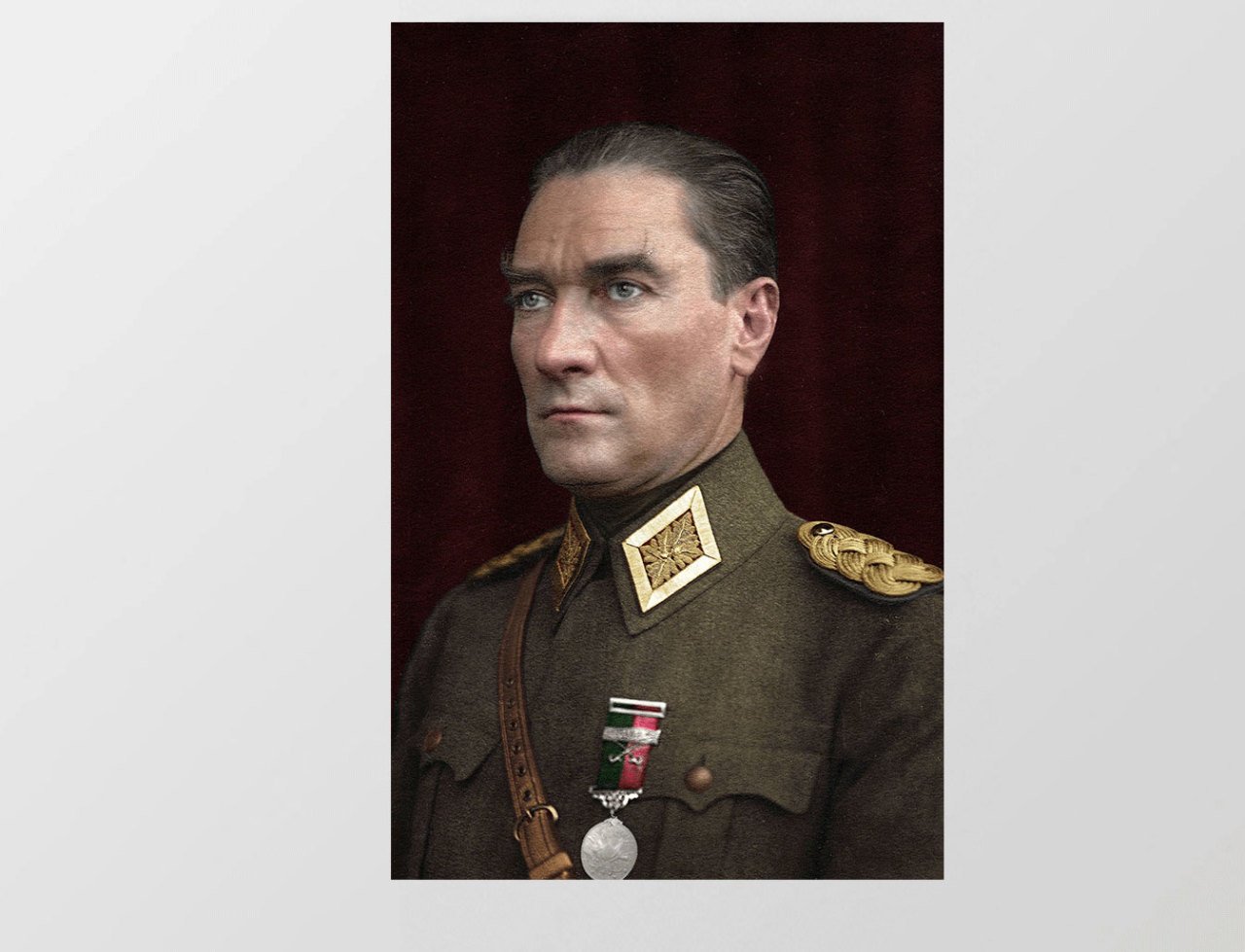 Başkomutan Atatürk Tablosu Çerçevesiz - 70x100