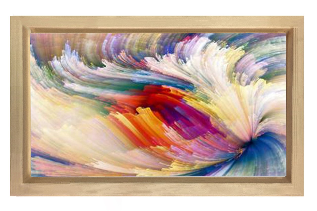 Soyut Reprodüksiyon Tablosu Naturel Ahşap - 50x70
