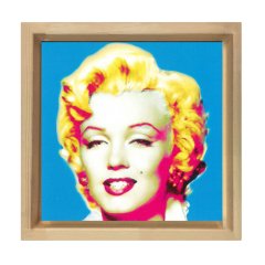 Marilyn Monroe Tablosu Naturel Ahşap Çerçeve - 50x50