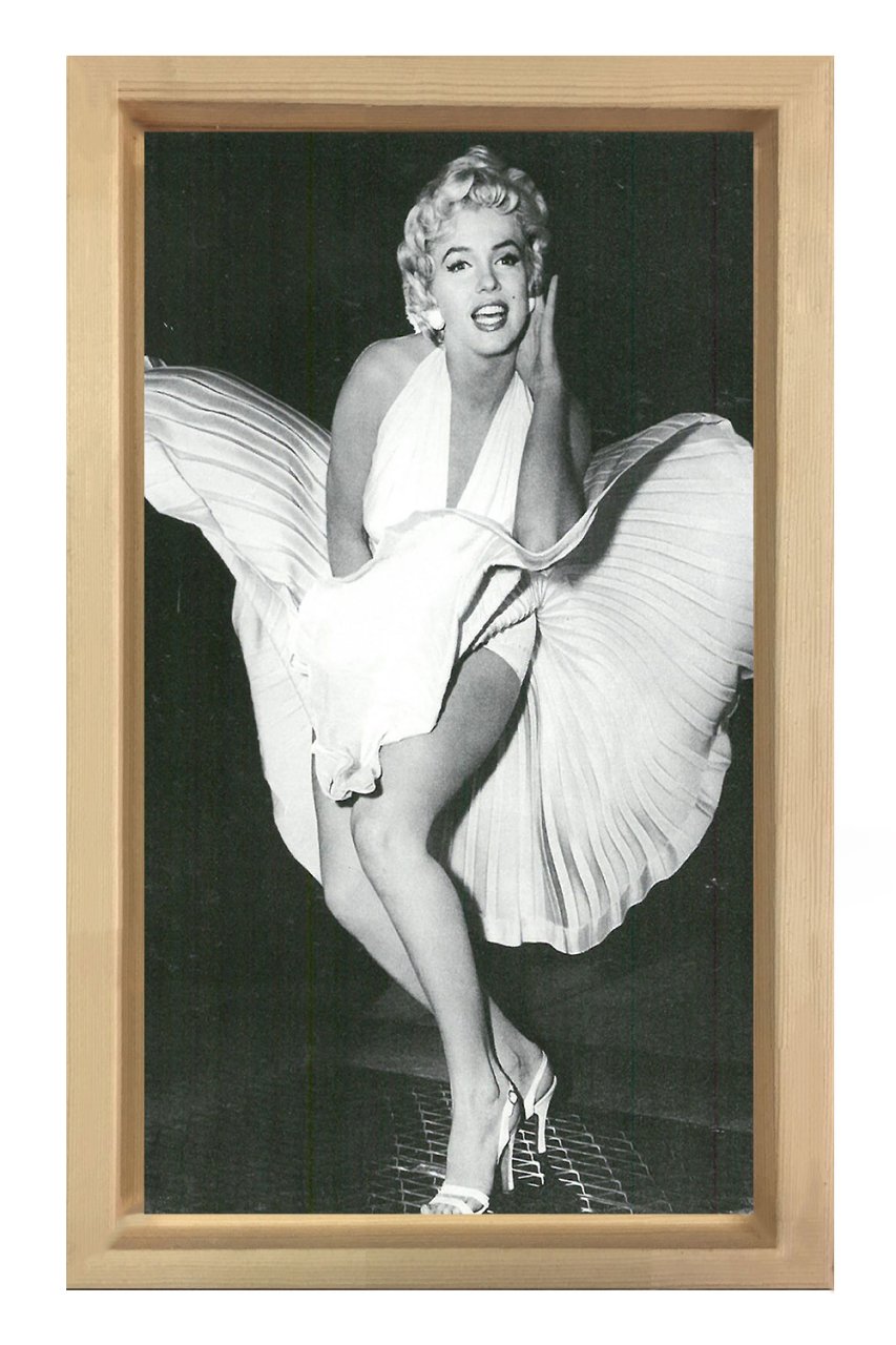 Marilyn Monroe Tablosu Naturel Ahşap Çerçeve - 50x70