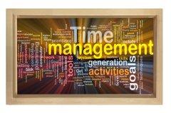 Time Management =Zaman Yönetimi Tablosu Naturel Ahşap Çerçeve - 50x90