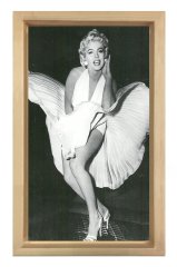 Marilyn Monroe Tablosu Naturel Ahşap Çerçeve - 50x90