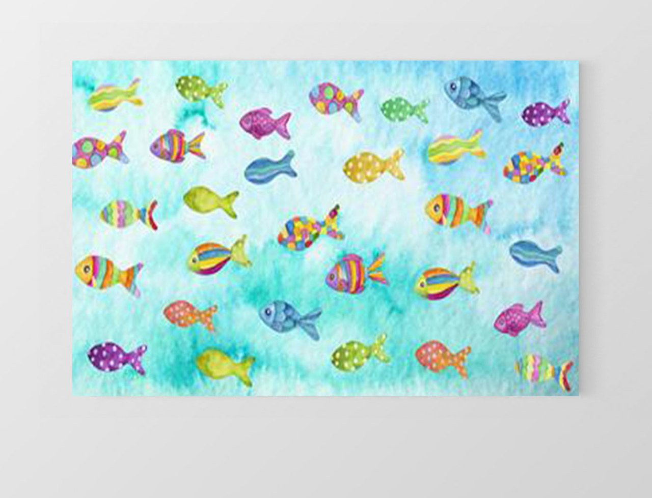 Balıklar Tablosu Çerçevesiz - 70x100