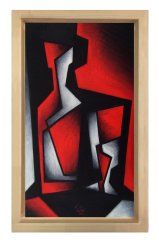 Soyut Reprodüksiyon Tablosu Naturel Ahşap - 100x150