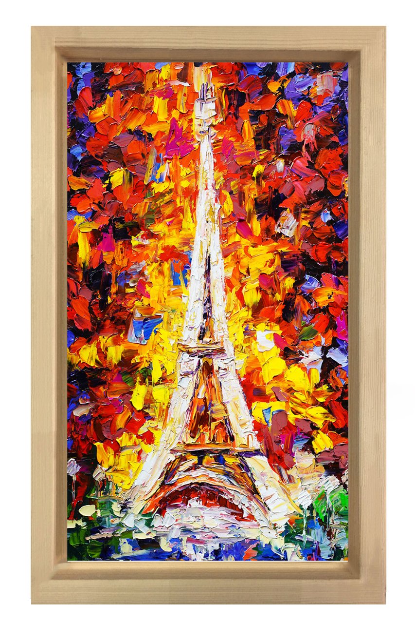 Eiffel Kulesi Paris Tablosu Naturel Ahşap - 100x200