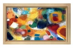 Soyut Renkler  Tablosu Naturel Ahşap - 100x150
