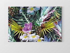 Ormanlı Çiçek Tablosu Çerçevesiz - 45x30