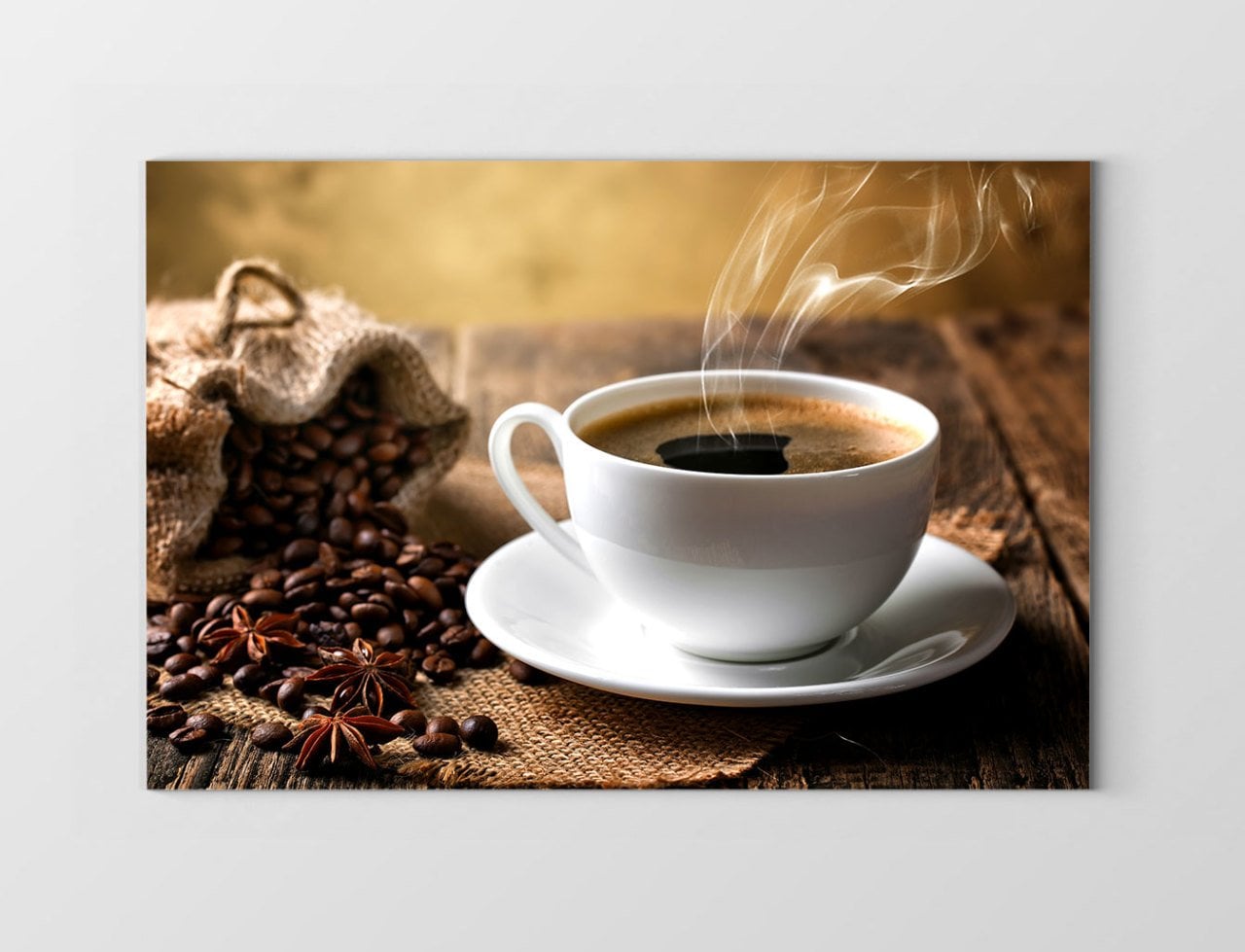 Kahve Çekirdekleri Ve Kahve Tablosu Çerçevesiz - 100x200
