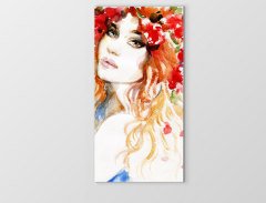 Kadın Yüzü Tablosu Çerçevesiz - 50x90