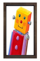 Robot Tablosu Kahverengi Ahşap Çerçeve - 50x70