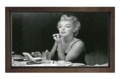 Marilyn Monroe Tablosu Kahverengi Ahşap Çerçeve - 40x60