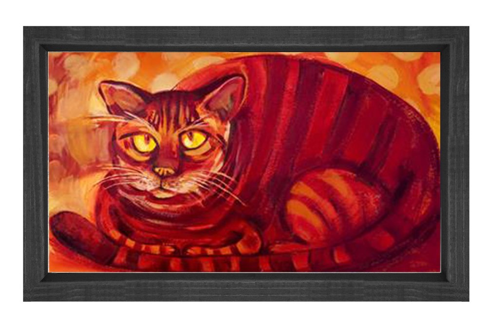 Vektörel Tablosu Siyah Ahşap Çerçeve - 50x90
