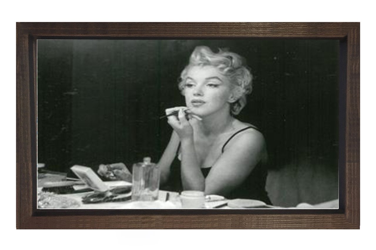 Marilyn Monroe Tablosu Kahverengi Ahşap Çerçeve - 45x30