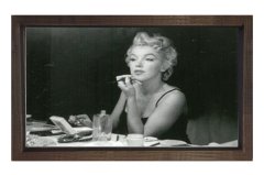 Marilyn Monroe Tablosu Kahverengi Ahşap Çerçeve - 45x30