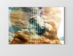 Gitar Ve Özgürlük Tablosu Çerçevesiz - 50x70