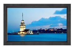 Kız Kulesi Tablosu Siyah Ahşap Çerçeve - 70x100