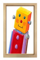 Robot Tablosu Naturel Ahşap Çerçeve - 40x60