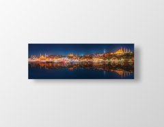 İstanbul  Gece Tablosu Çerçevesiz - 120x40