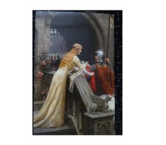 Şovalye ve Prenses tablosu Çerçevesiz - 70x100