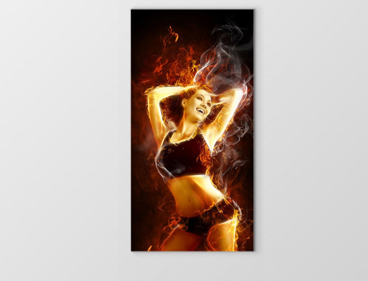 Çılgınca Müzik Ve Kadın Tablosu Çerçevesiz - 100x150