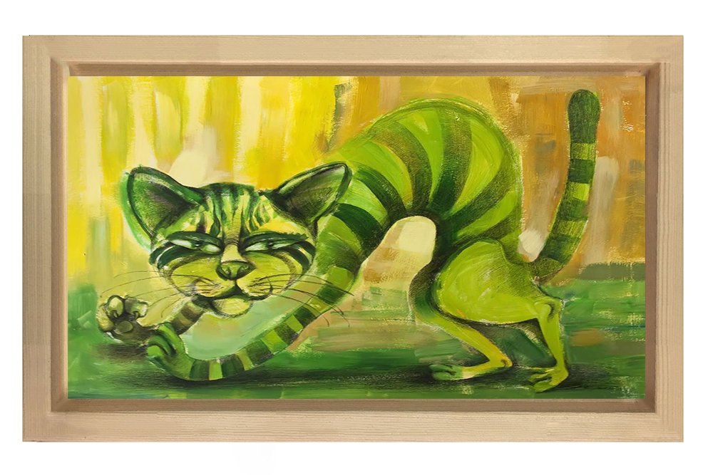 Vektörel Tablosu Naturel Ahşap Çerçeve - 45x30