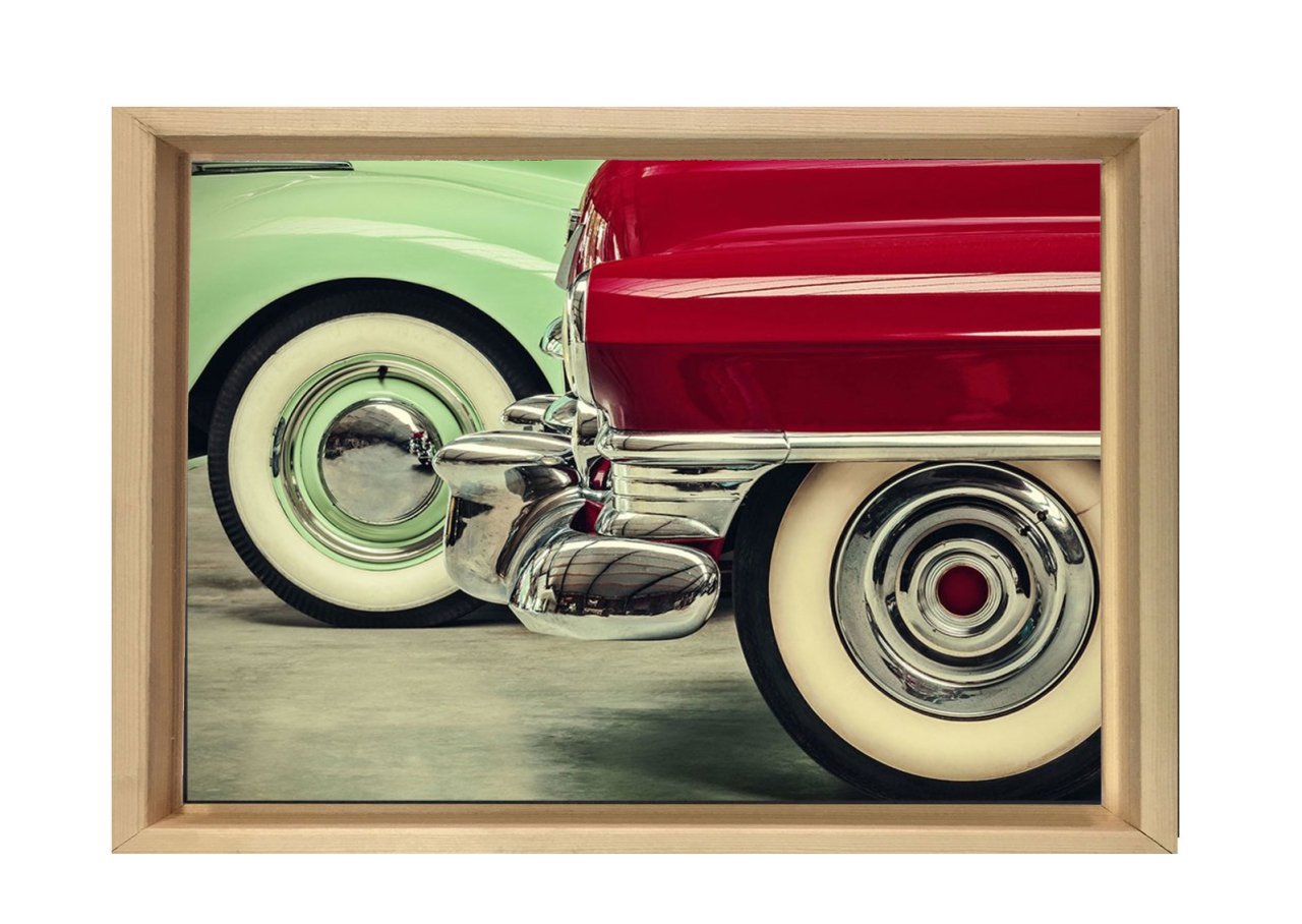 Puzzle Car Tablosu Naturel Ahşap - 70x100