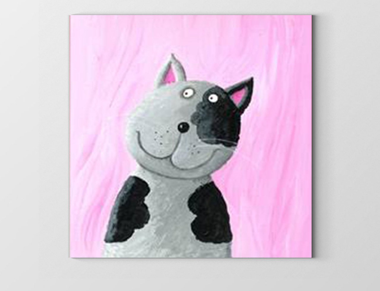 Kedi Tablosu Çerçevesiz - 50x50