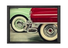 Puzzle Car Tablosu Siyah Ahşap - 50x90