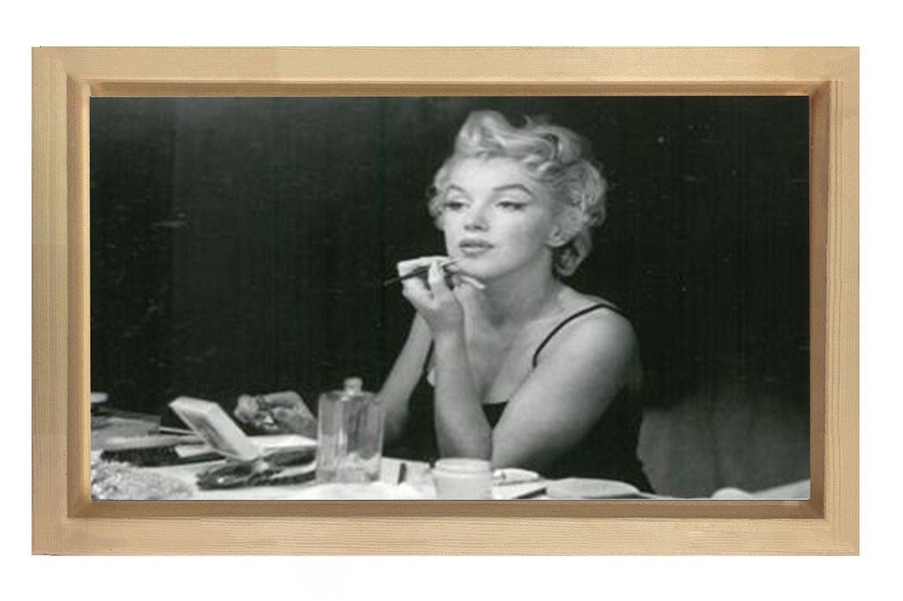 Marilyn Monroe Tablosu Naturel Ahşap Çerçeve - 70x100