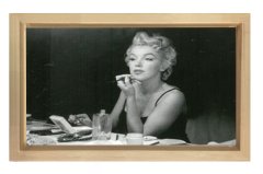 Marilyn Monroe Tablosu Naturel Ahşap Çerçeve - 70x100