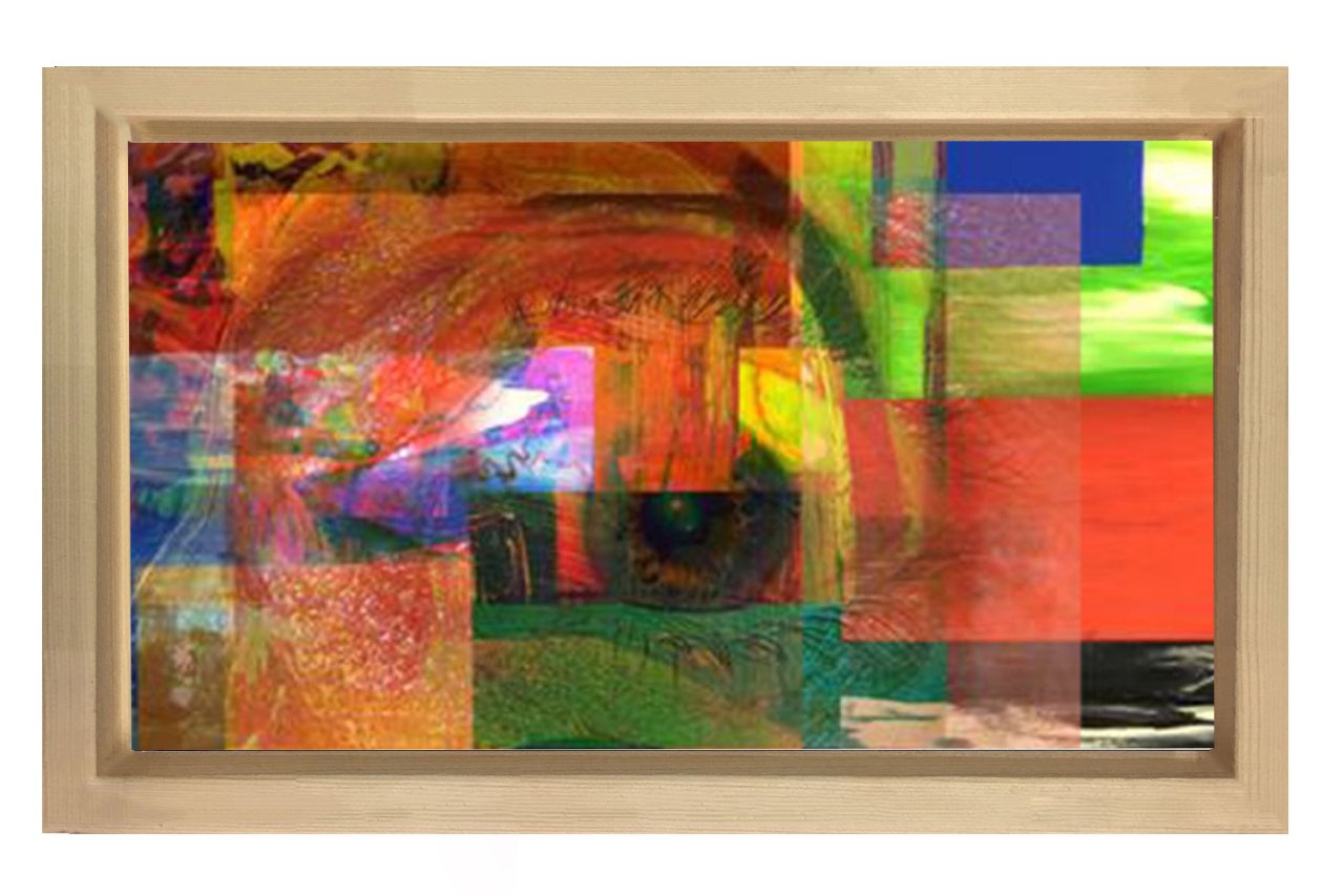 Soyut Reprodüksiyon Tablosu Naturel Ahşap - 100x150