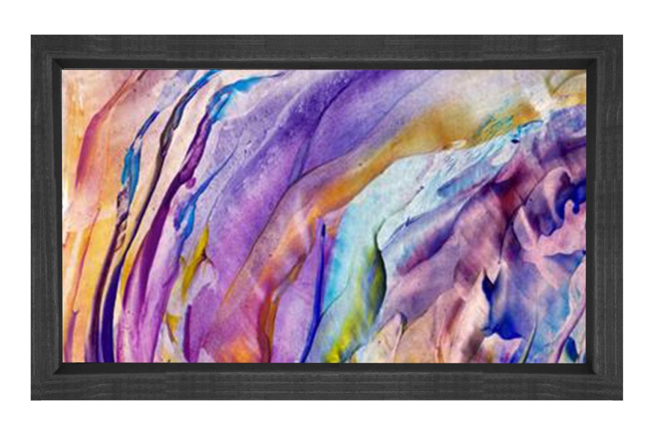 Soyut Reprodüksiyon Tablosu Siyah Ahşap - 100x200