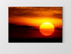 Güneşin Batımı Tablosu Çerçevesiz - 100x200