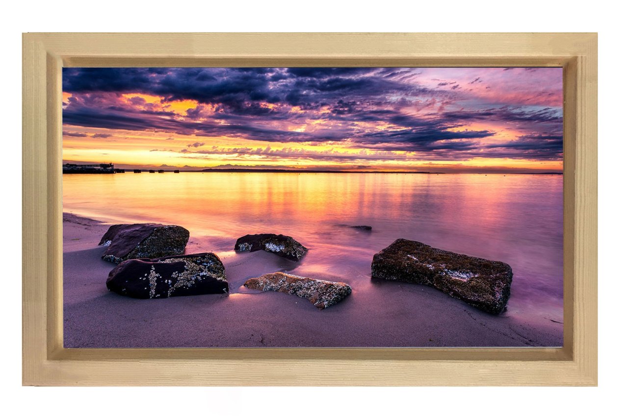 Muhteşem Doğa Harikası Tablosu Naturel Ahşap Çerçeve - 100x150