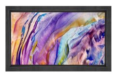 Soyut Reprodüksiyon Tablosu Siyah Ahşap - 45x30