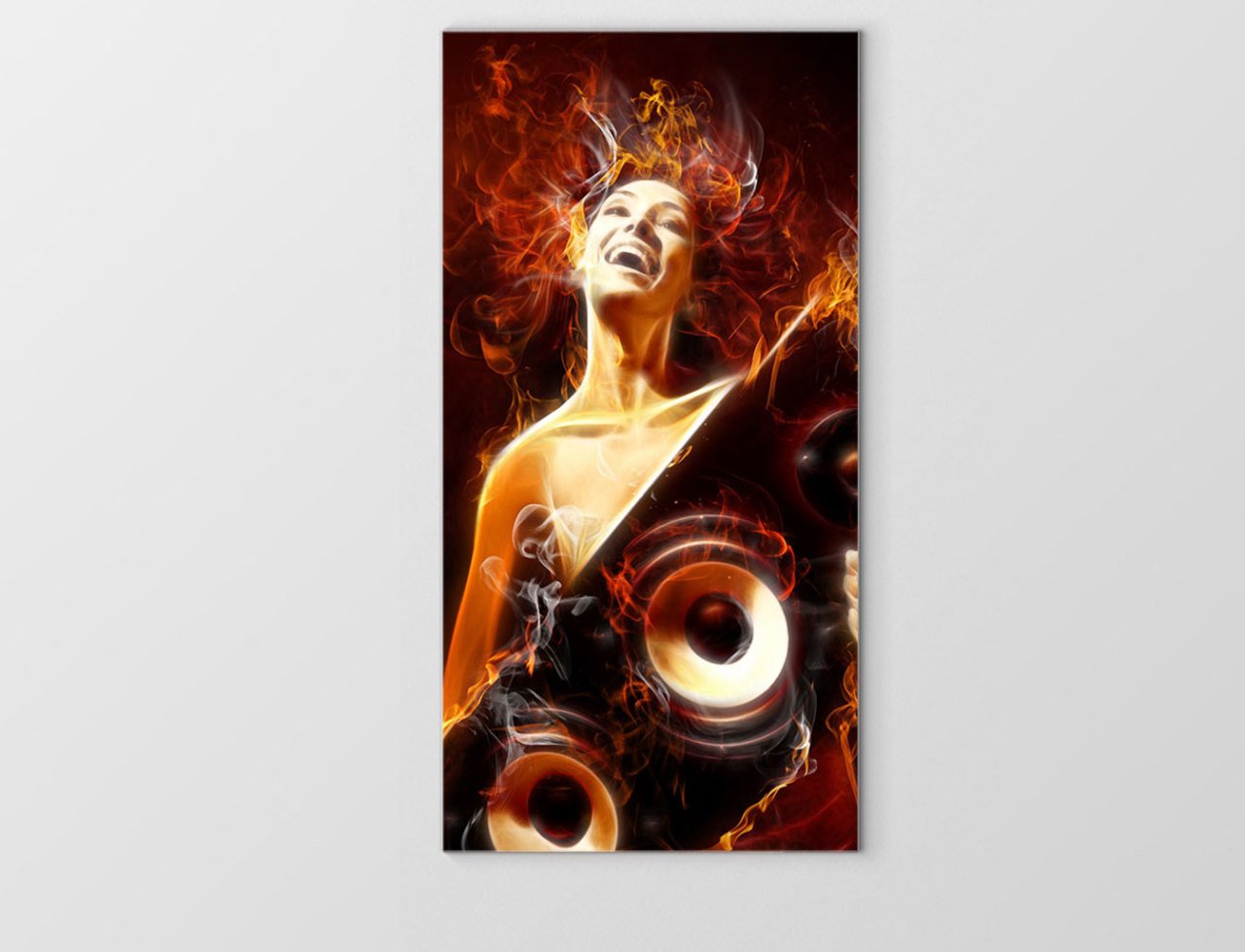 Bas Hoporlör Ve Kadın Tablosu Çerçevesiz - 50x70