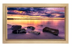 Muhteşem Doğa Harikası Tablosu Naturel Ahşap Çerçeve - 40x60