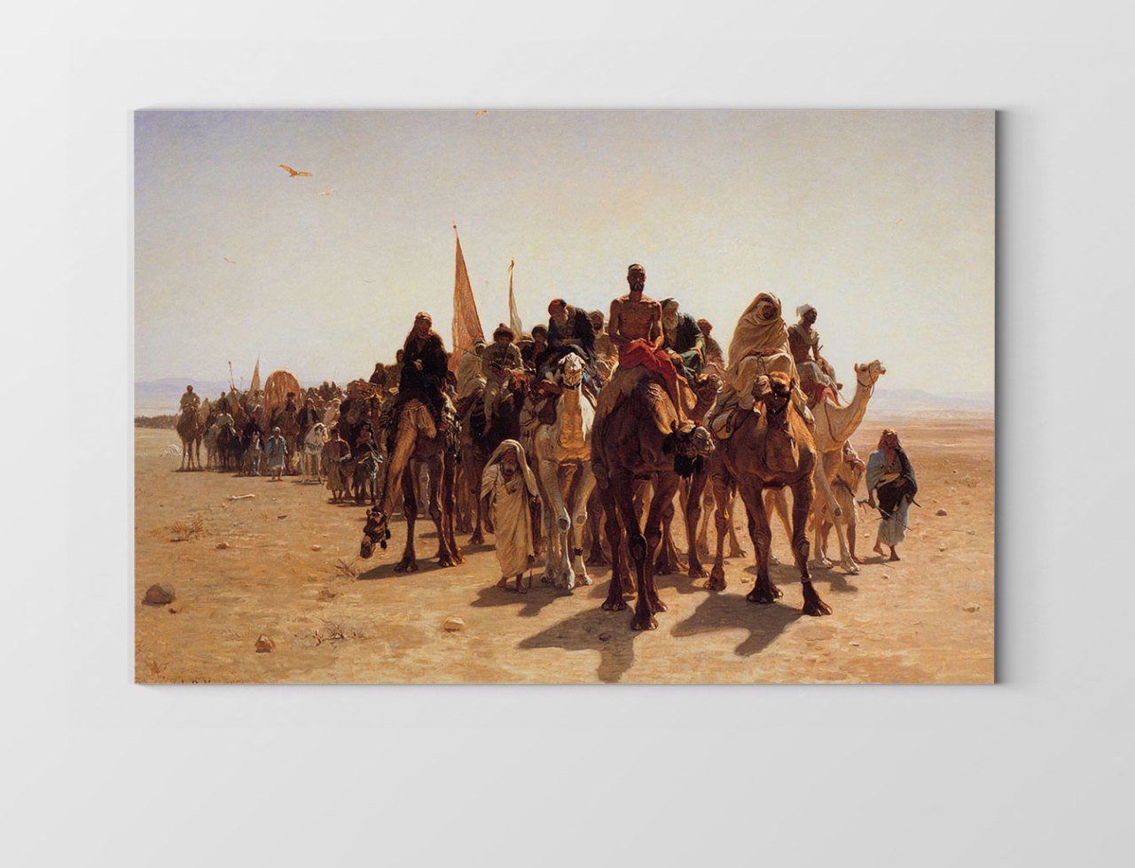 Çöl Kervanı Tablosu Çerçevesiz - 100x150