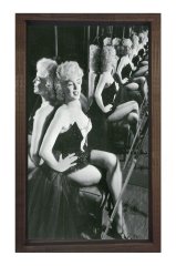 Marilyn Monroe Tablosu Kahverengi Ahşap Çerçeve - 100x150
