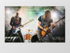 Rock Grubu Tablosu Çerçevesiz - 100x150
