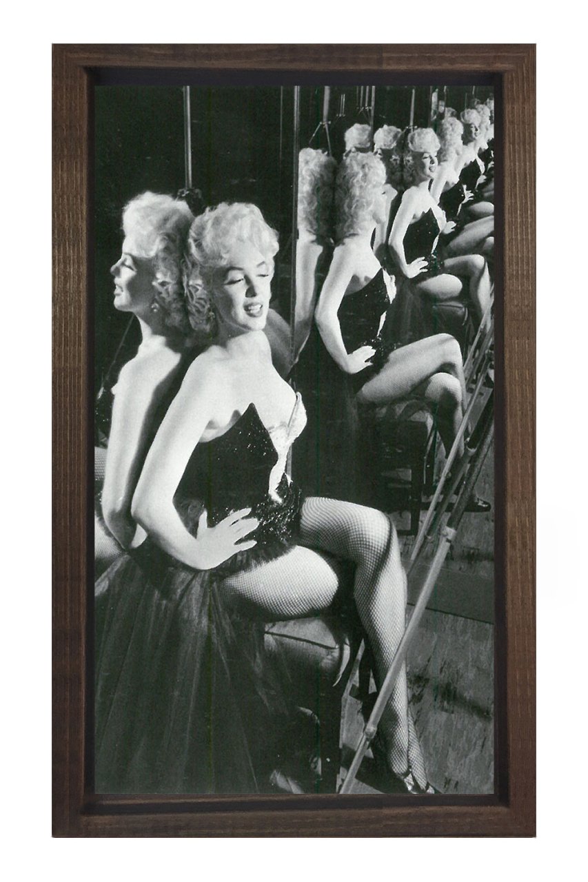 Marilyn Monroe Tablosu Kahverengi Ahşap Çerçeve - 100x200