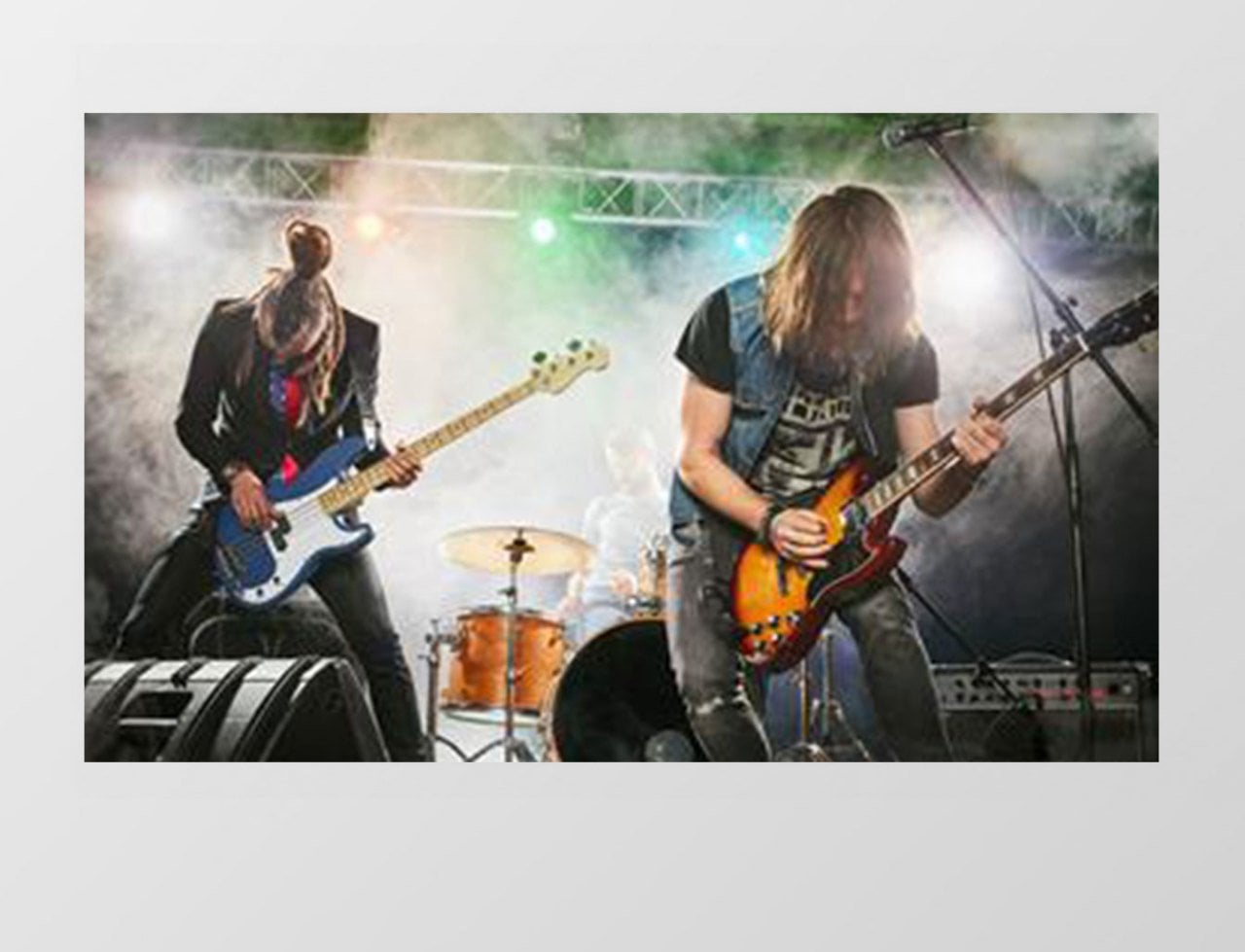 Rock Grubu Tablosu Çerçevesiz - 45x30